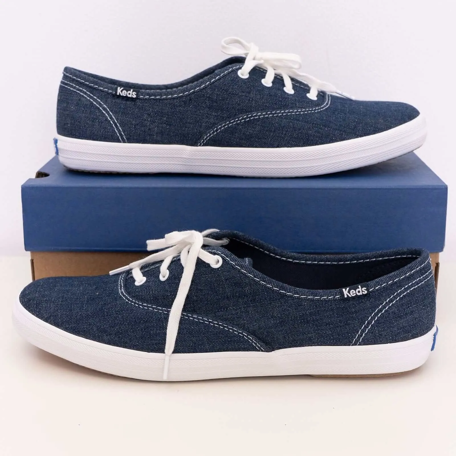 Keds Shoes Eco Denim Canvas Lightweight Trainers