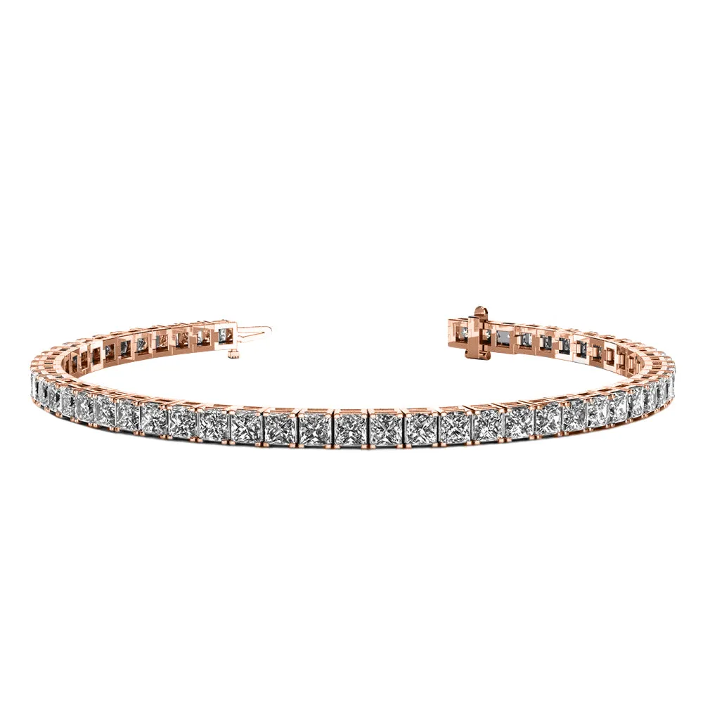 Leila 18k White Gold Plated Cubic Zirconia Tennis Bracelet