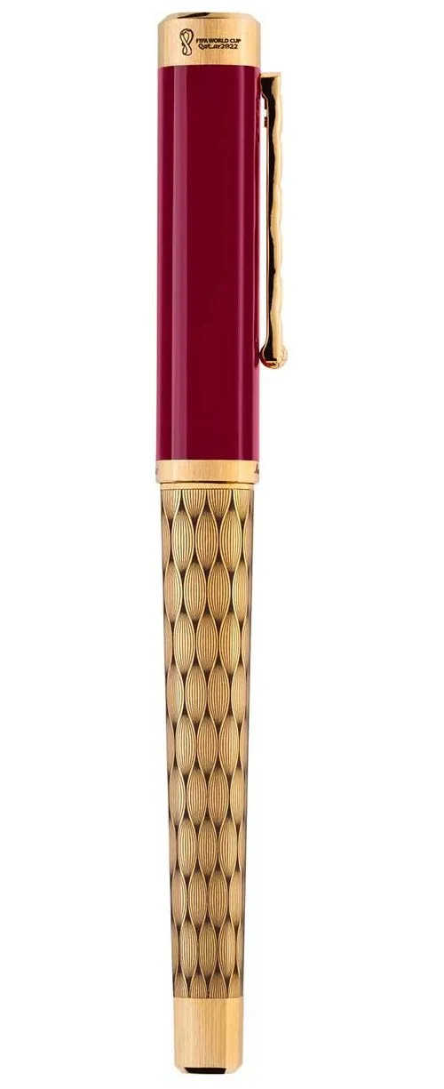 Limited Edition Montegrappa Al Tarikh Yuktab Extra Fine Nib Maroon/Yellow Gold Fountain Pen ISZ4F1IY_Q