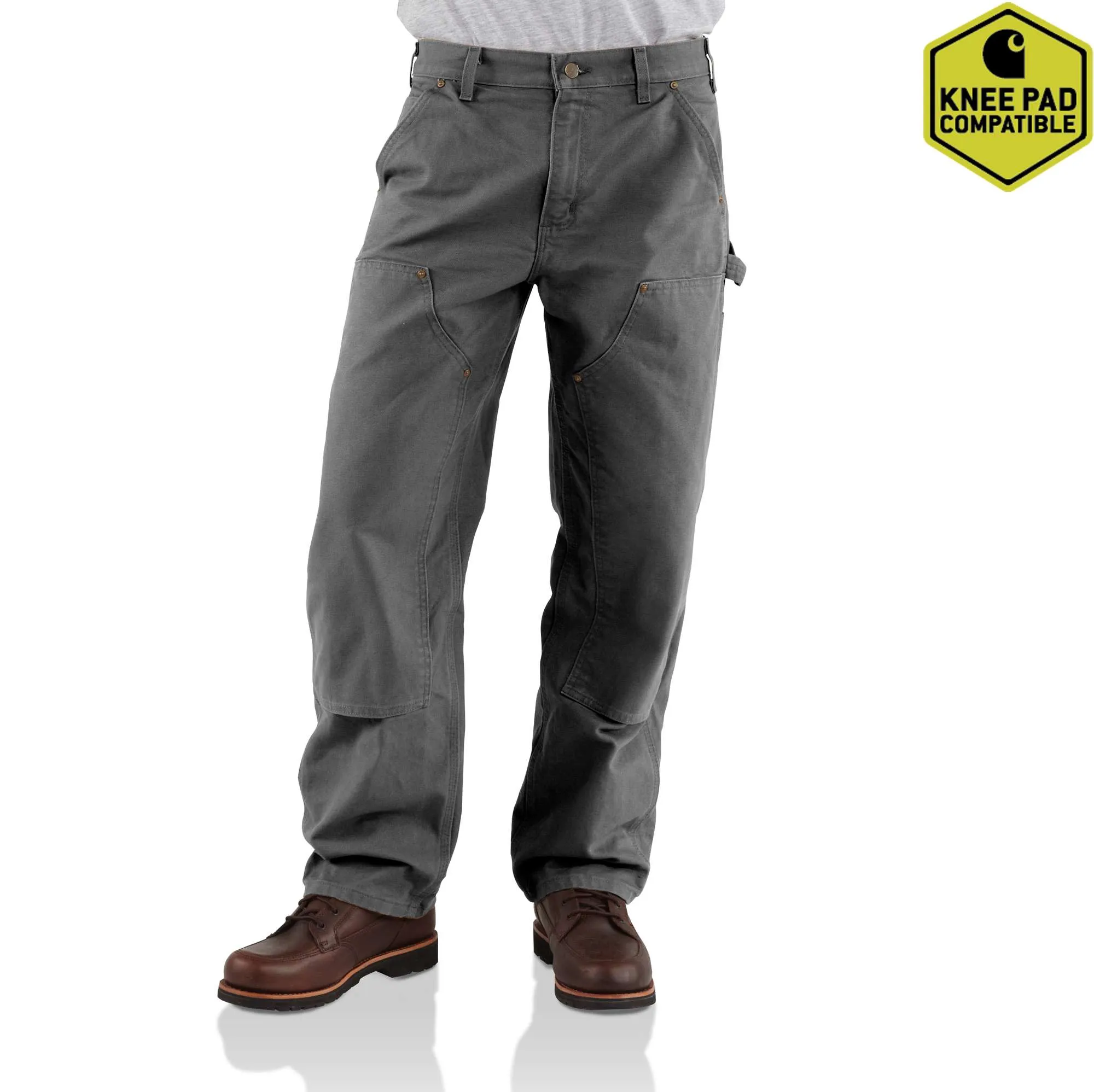 Loose Fit Washed Duck Double-Front Utility Work Pant