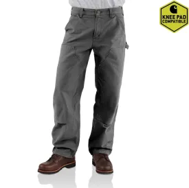 Loose Fit Washed Duck Double-Front Utility Work Pant