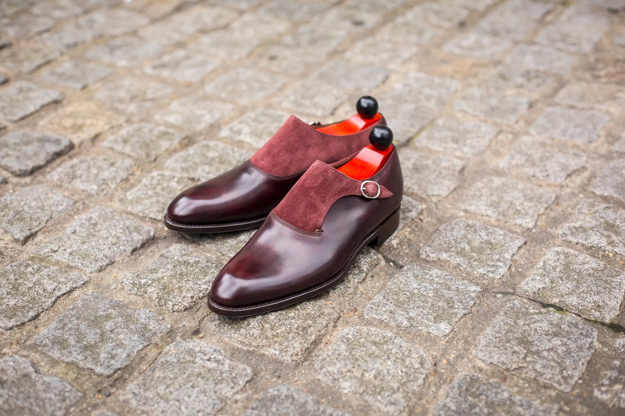 Madrona - MTO - Plum Museum Calf / Burgundy Suede - NGT Last - Single Leather Sole