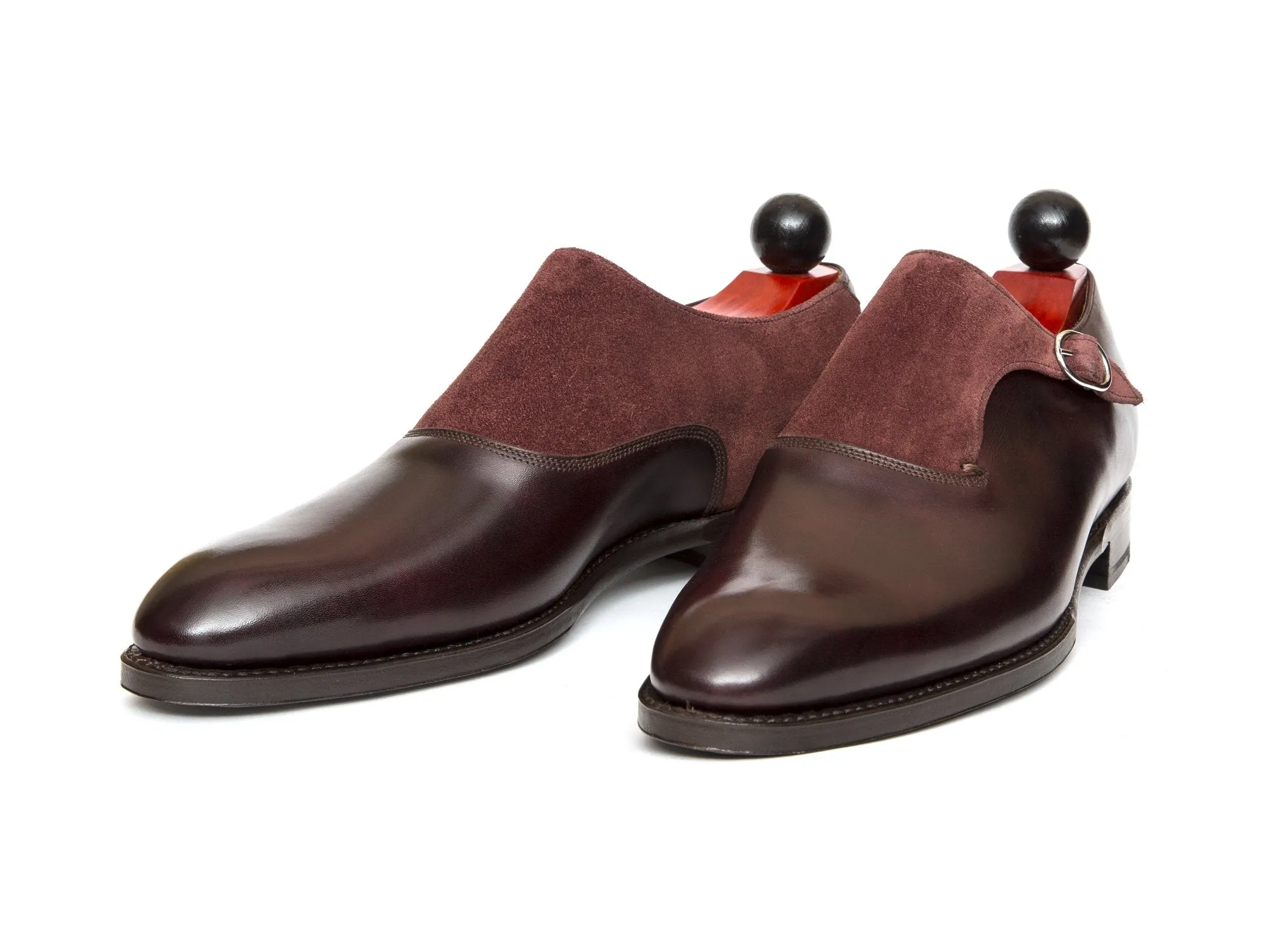 Madrona - MTO - Plum Museum Calf / Burgundy Suede - NGT Last - Single Leather Sole