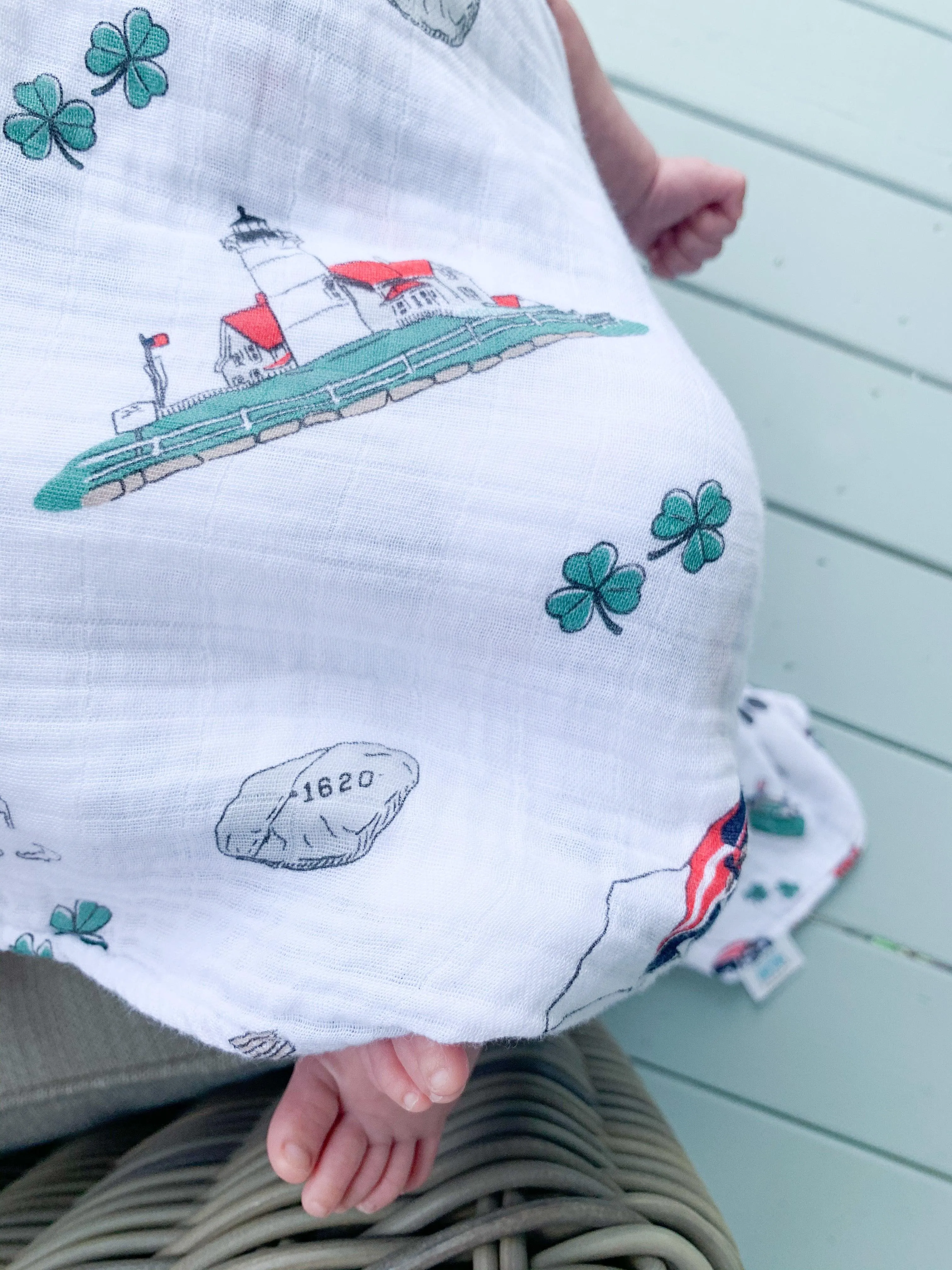 Massachusetts Baby Muslin Swaddle Receiving Blanket