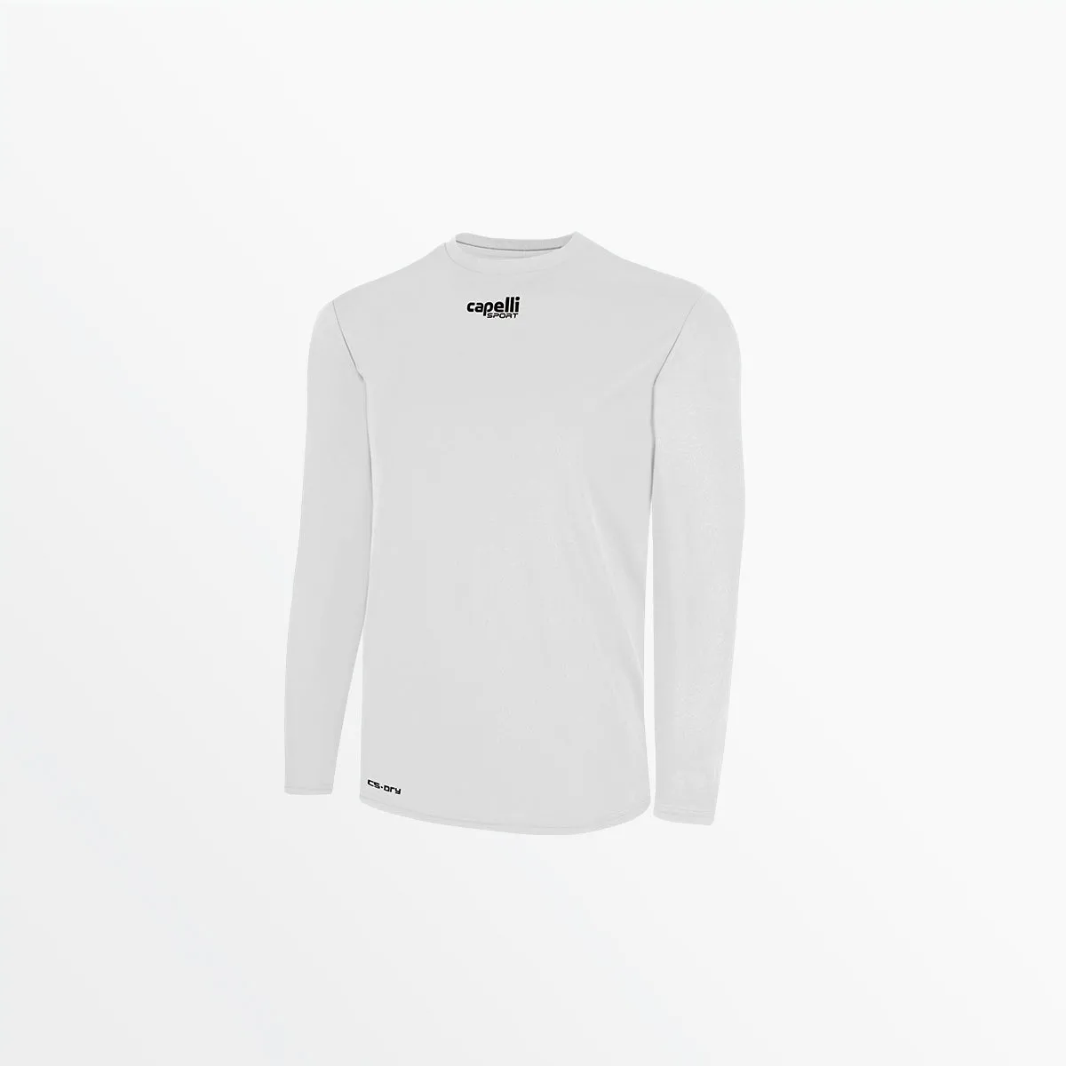 MEN'S BASICS CREW NECK LONG SLEEVE POLY TEE