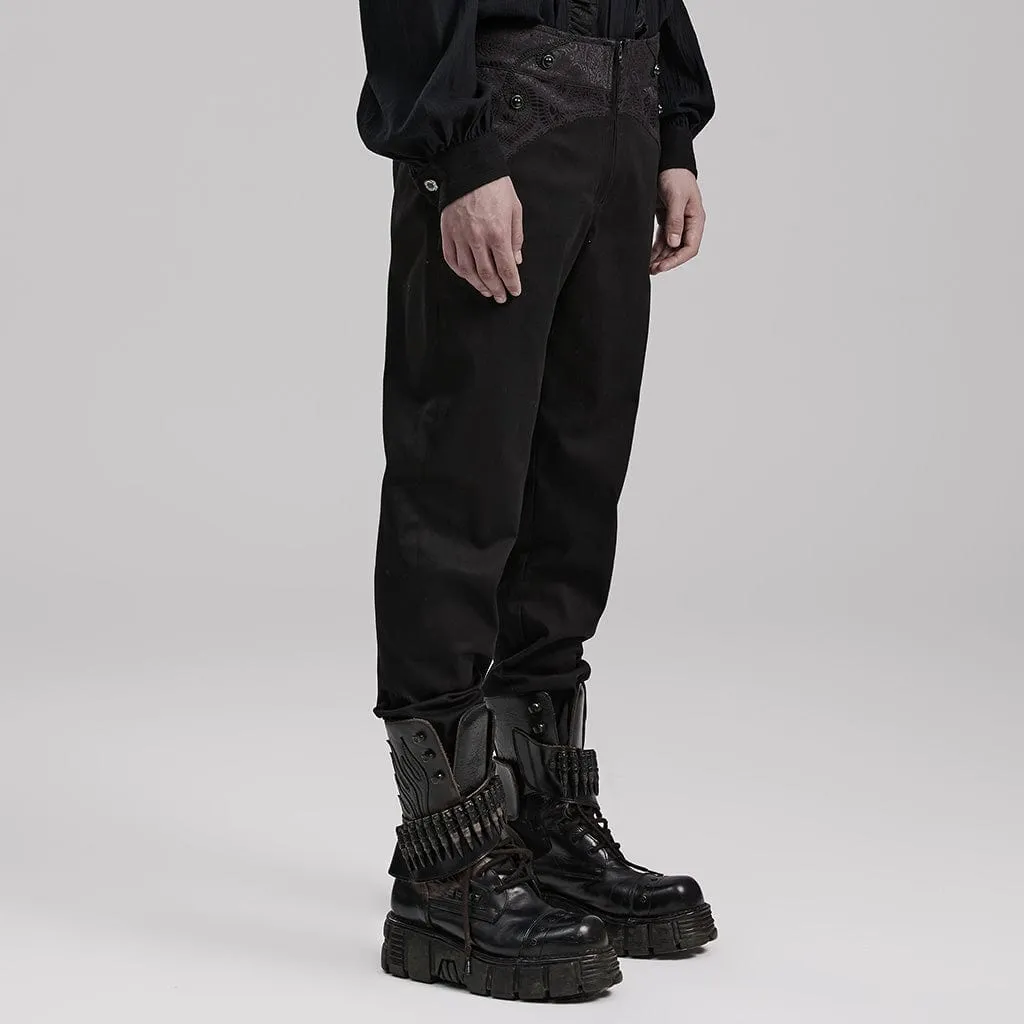 Men's Gothic Front Zip Suit Pants