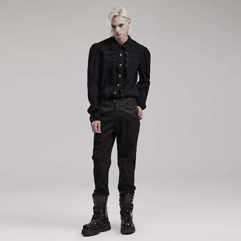 Men's Gothic Front Zip Suit Pants