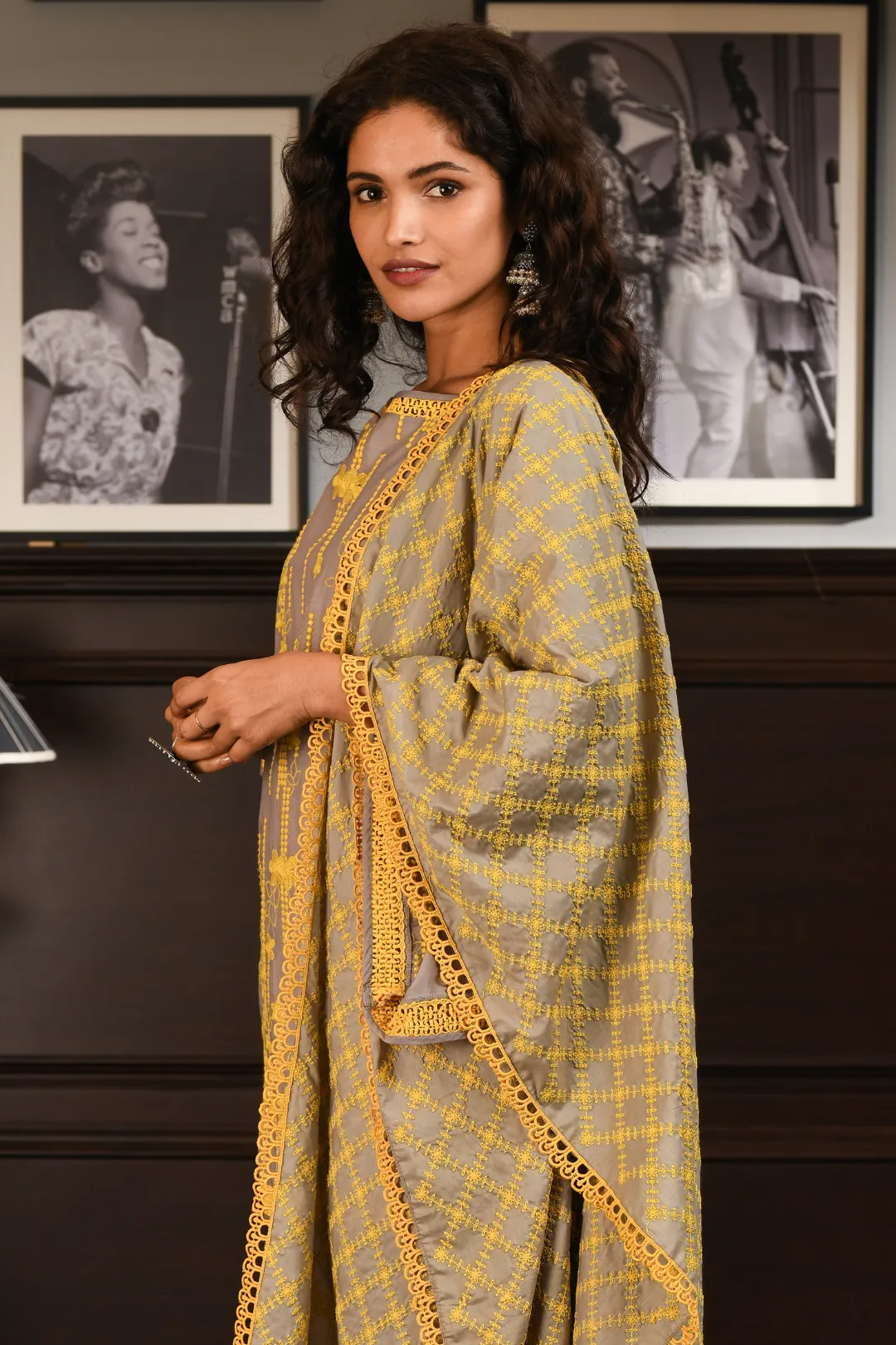 Mulmul Cotton JOYCE Kurta With JOYCE pyajama