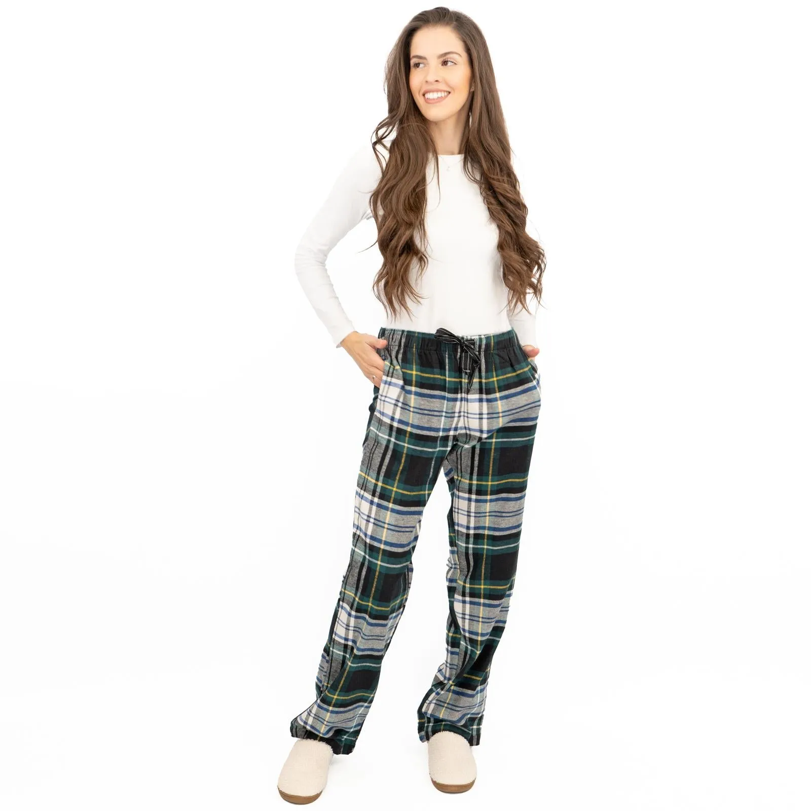 Old Navy Womens Green White Plaid Tartan PJ Style Bottoms