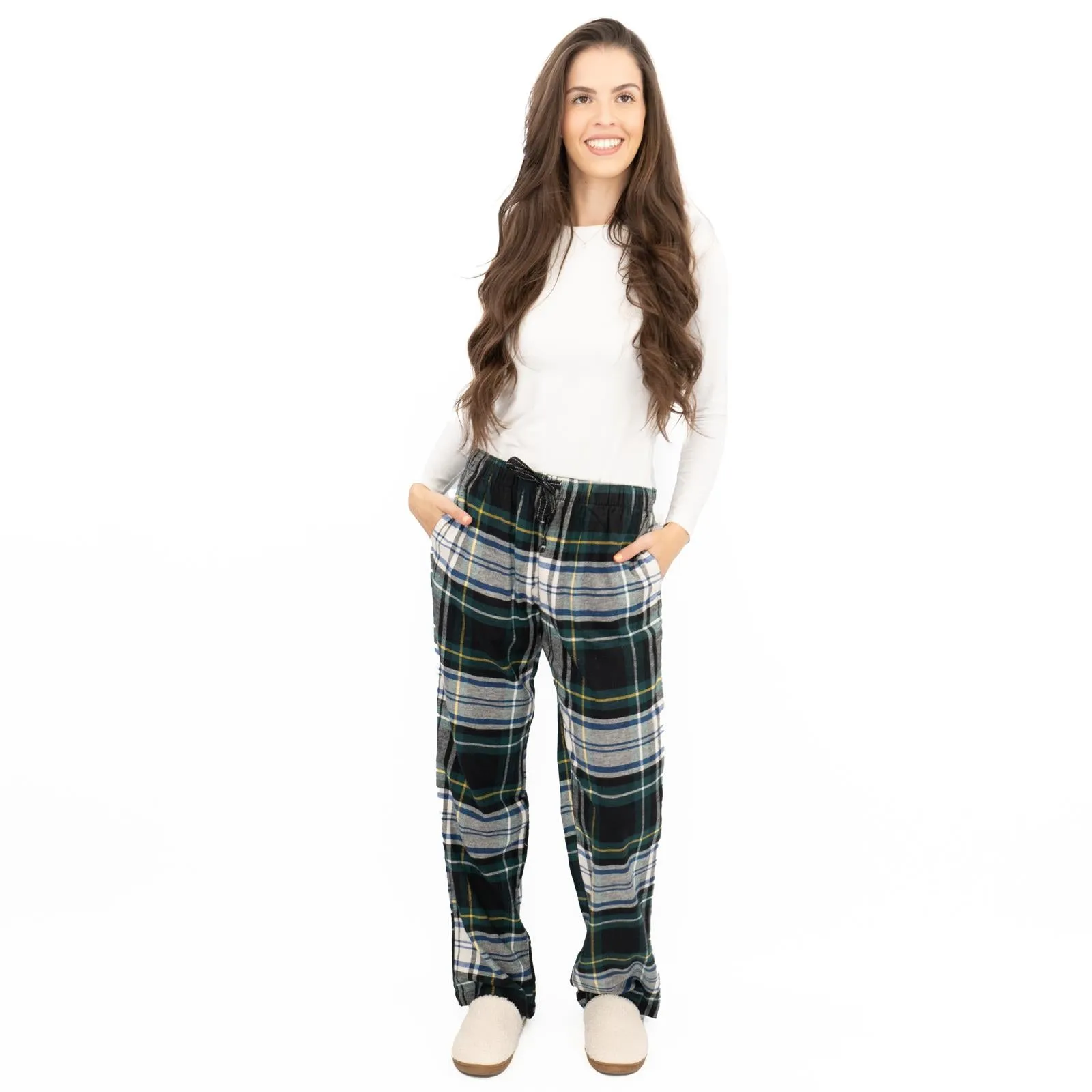 Old Navy Womens Green White Plaid Tartan PJ Style Bottoms