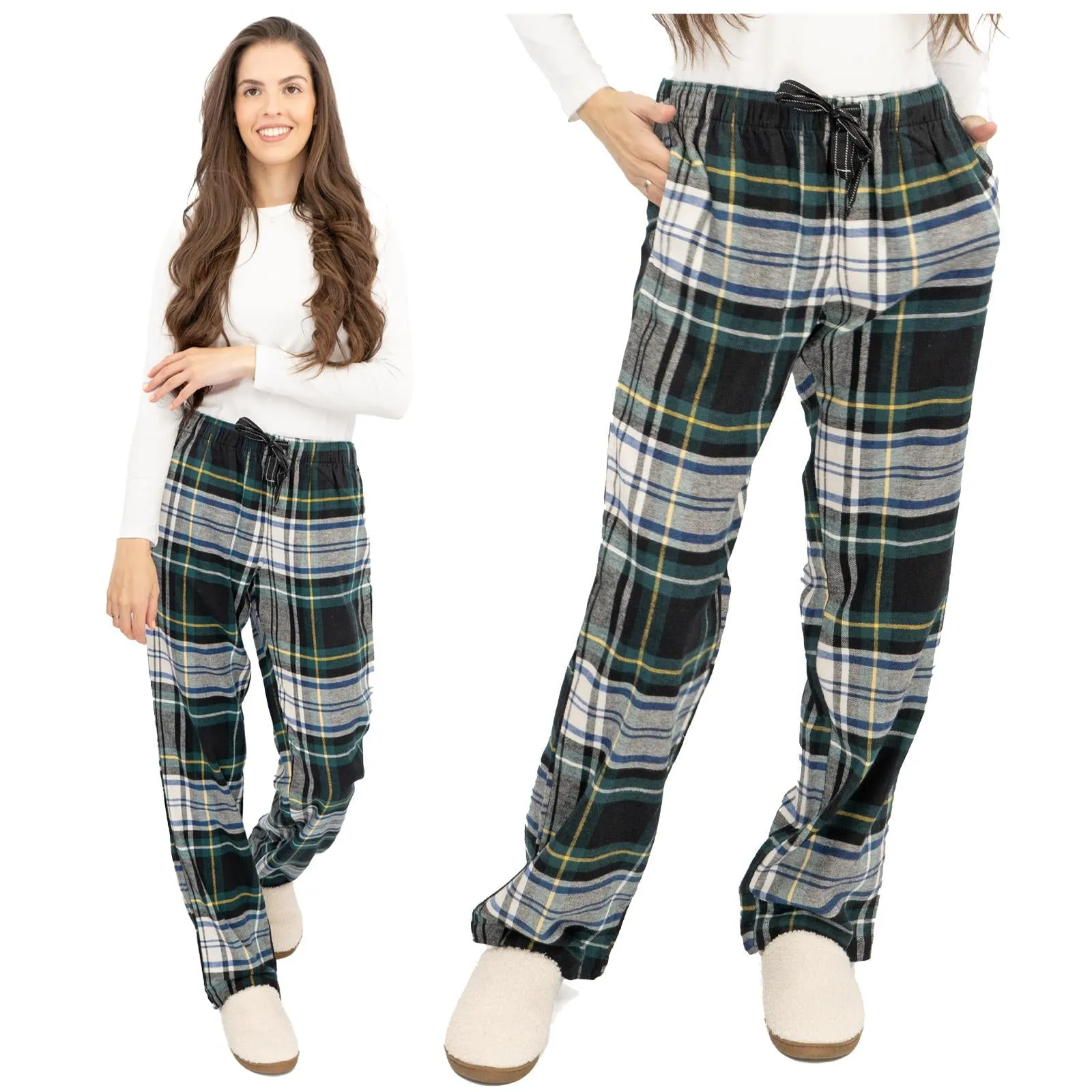 Old Navy Womens Green White Plaid Tartan PJ Style Bottoms