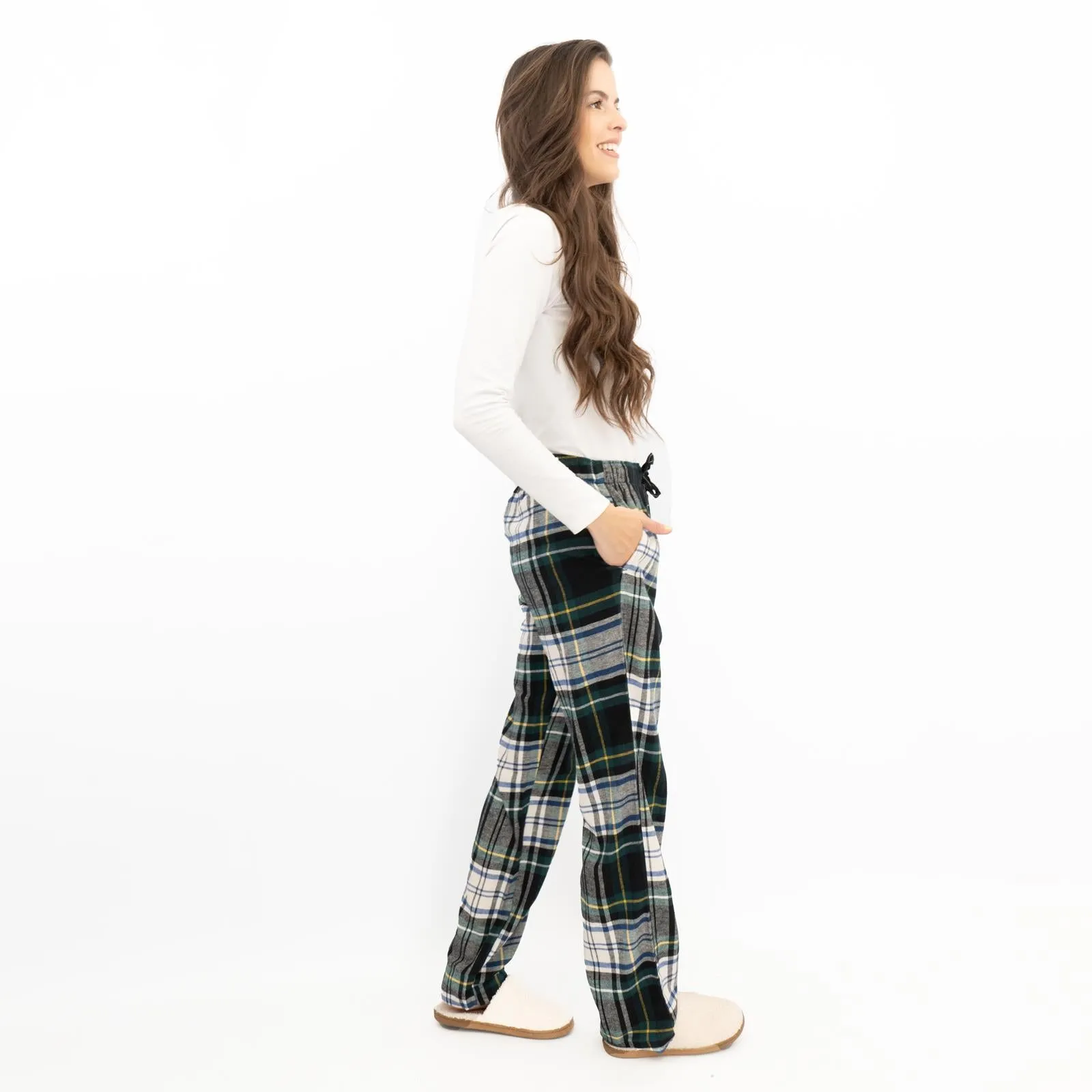 Old Navy Womens Green White Plaid Tartan PJ Style Bottoms