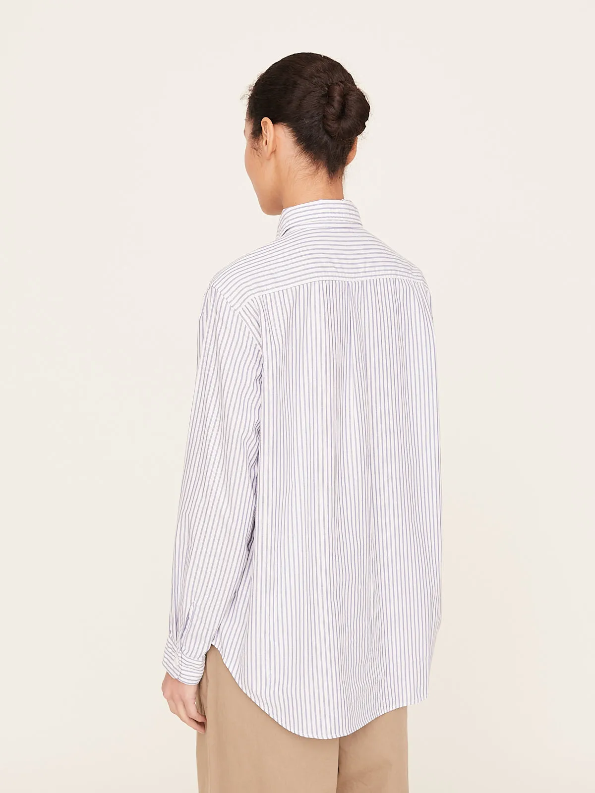 OX Stripe Clip Shirt in Blue