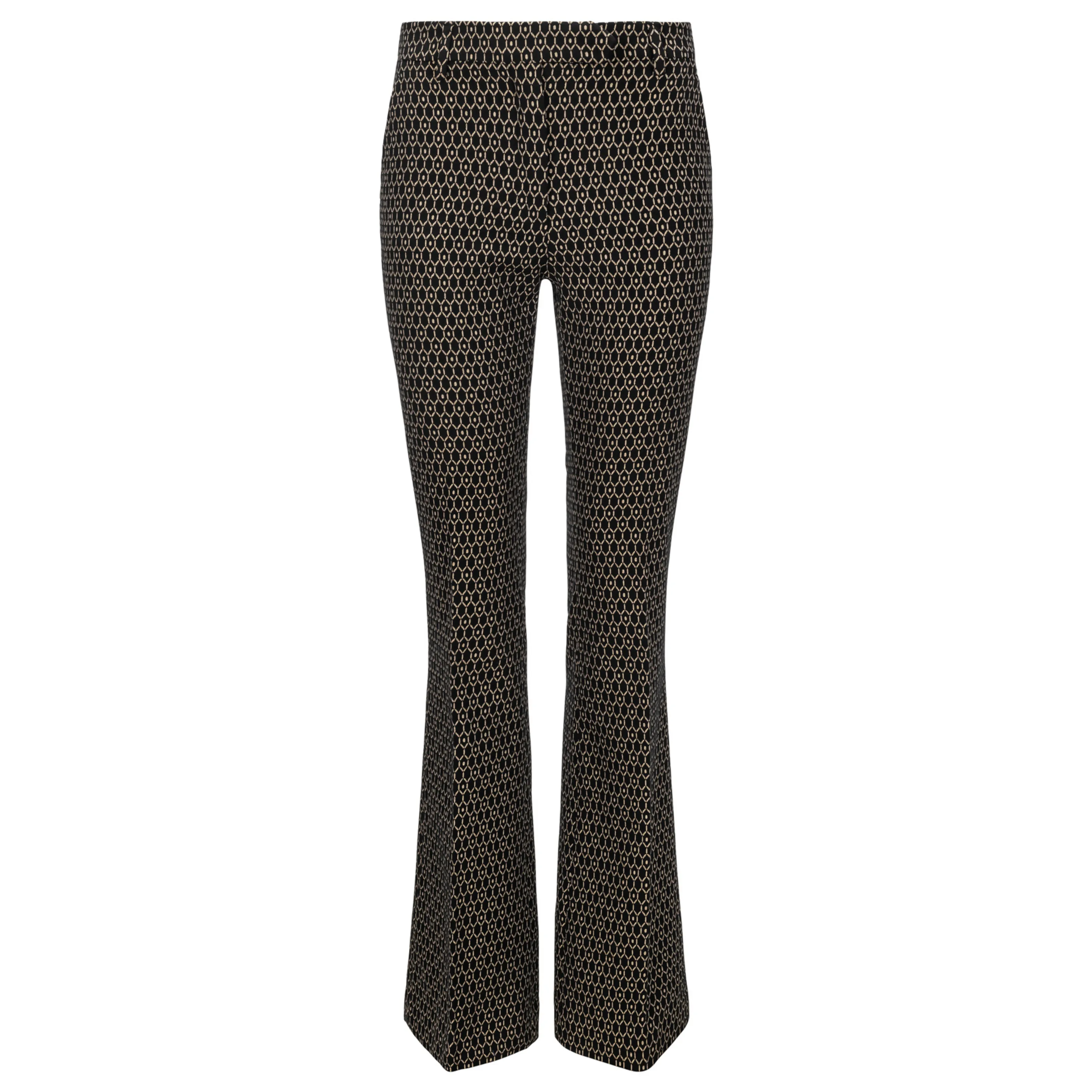 Pat Jacquard Lurex Pant - Nero/Oro