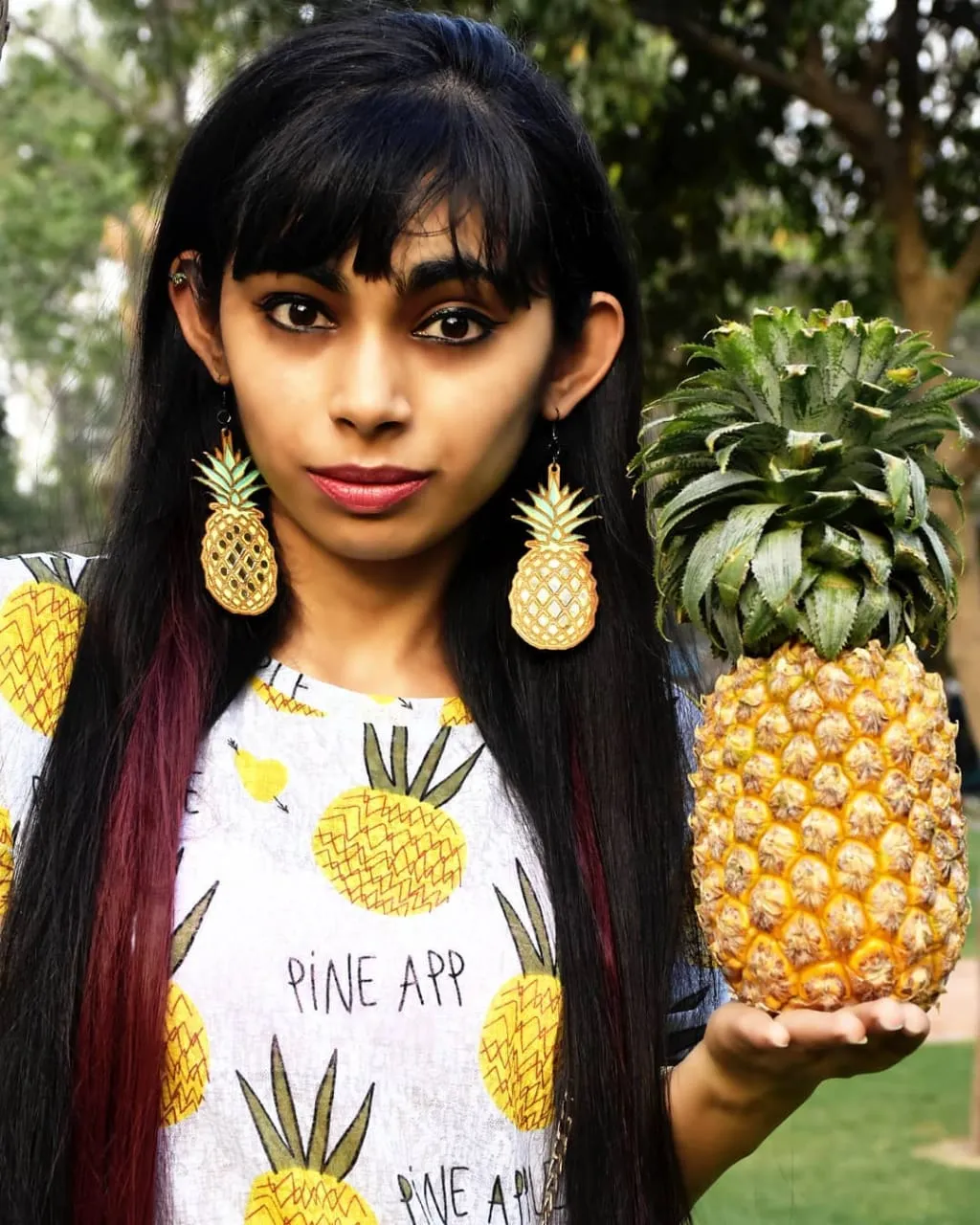 Pineapple Wooden Earrings