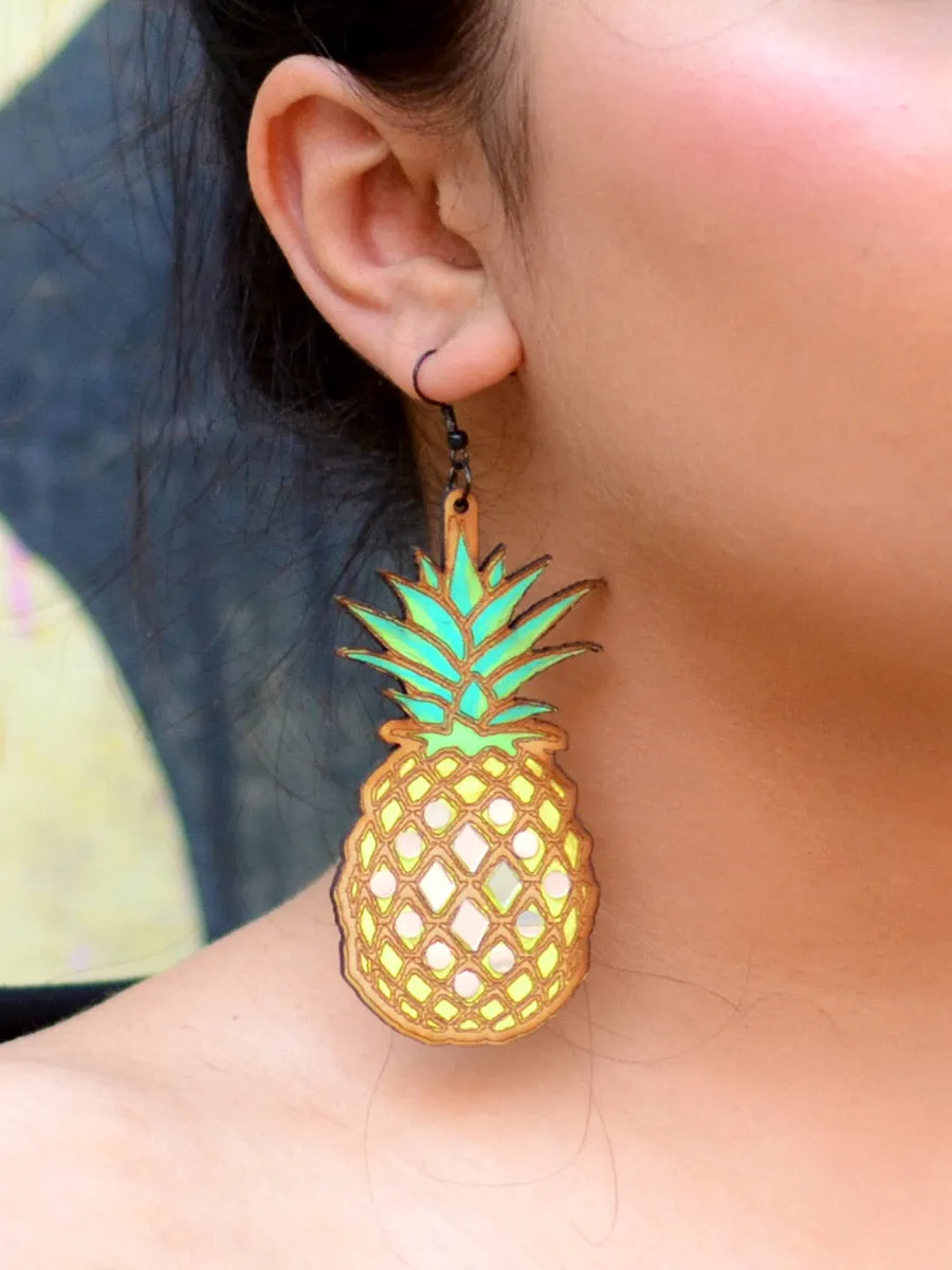 Pineapple Wooden Earrings