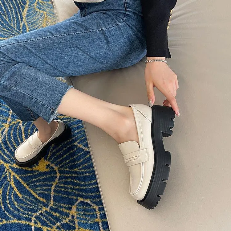 Platform Loafers Wide Feet Fat Foot Women's Shoes