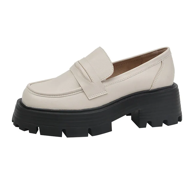 Platform Loafers Wide Feet Fat Foot Women's Shoes