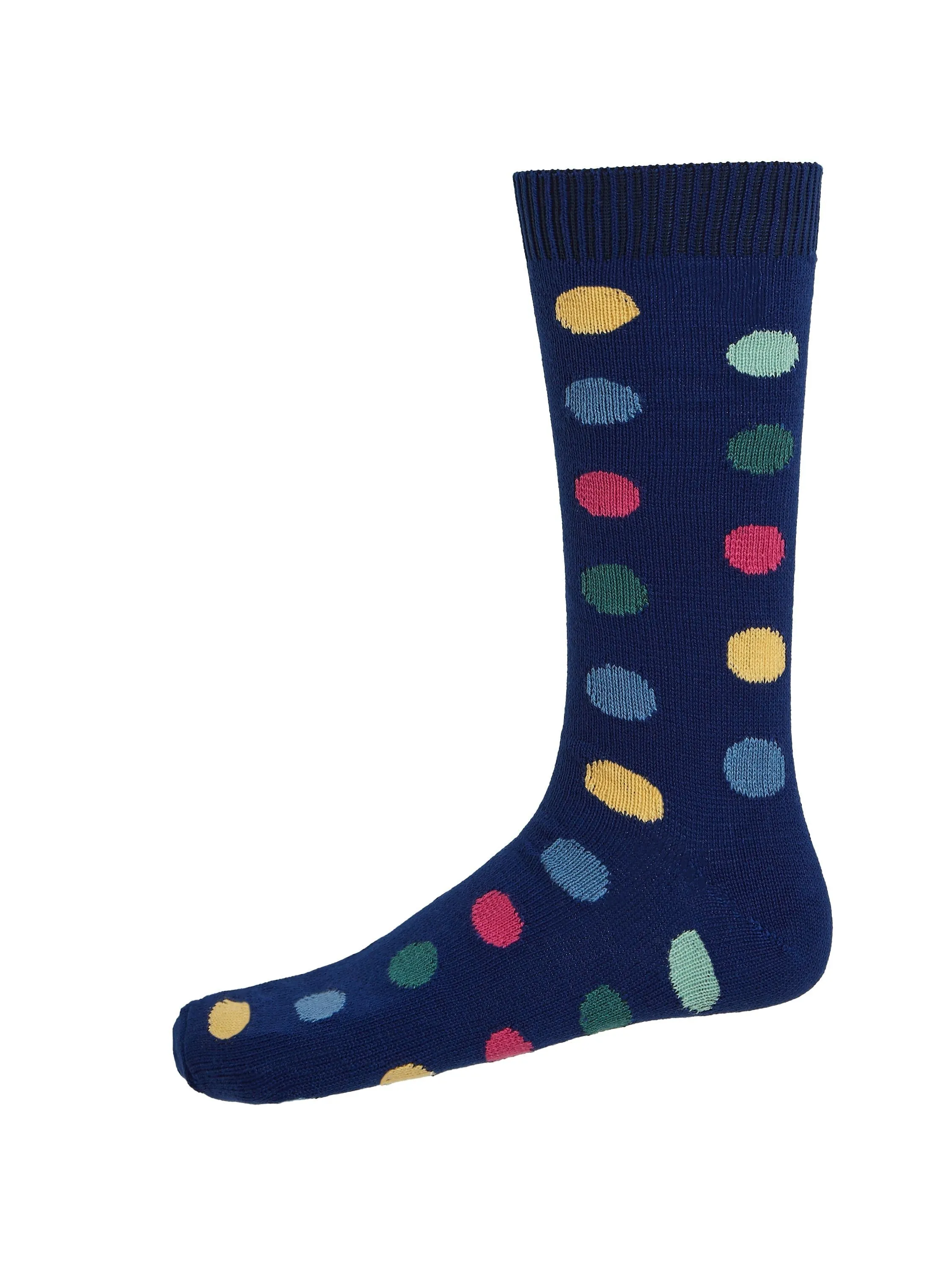 Polka Dot Socks Navy