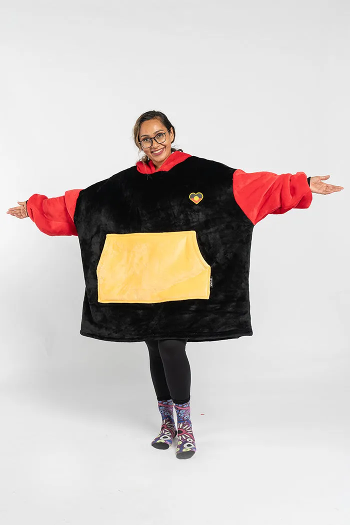 "Raise The Flag" Aboriginal Flag Oversized Hooded Blanket