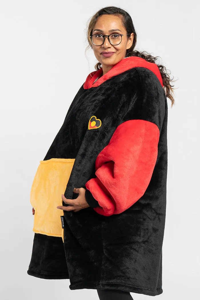 "Raise The Flag" Aboriginal Flag Oversized Hooded Blanket