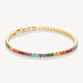 Rainbow Tennis Bracelet