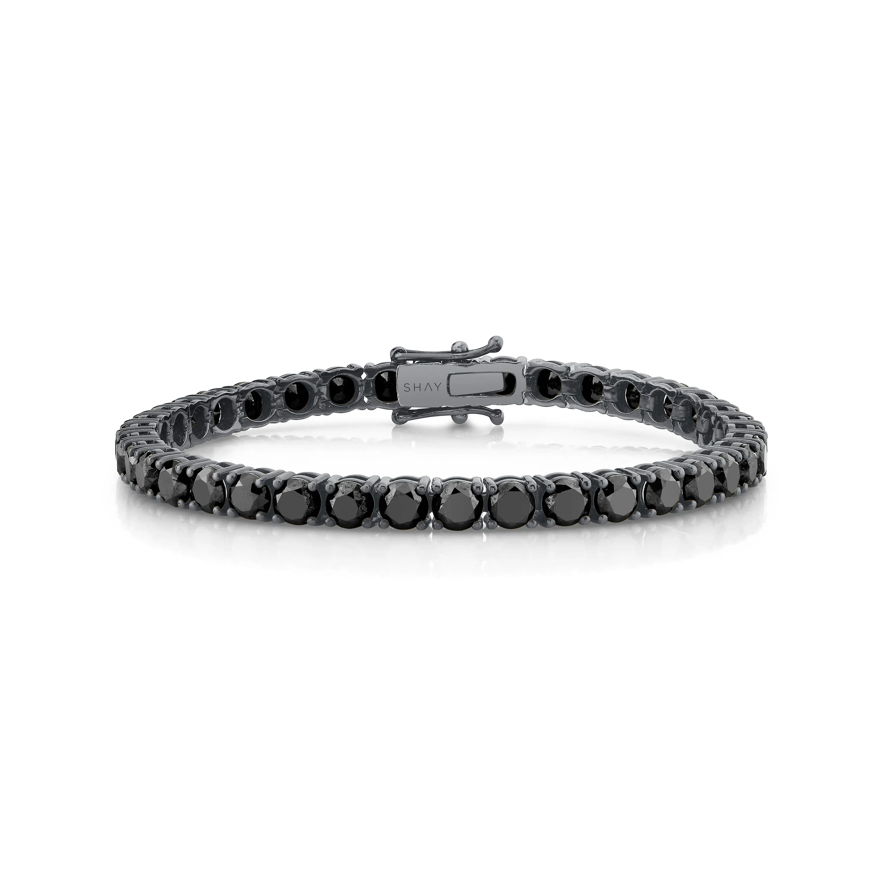 READY TO SHIP BLACK DIAMOND TENNIS BRACELET, 12cts