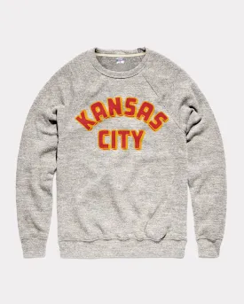 Red & Gold Kansas City Arch Athletic Grey Crewneck