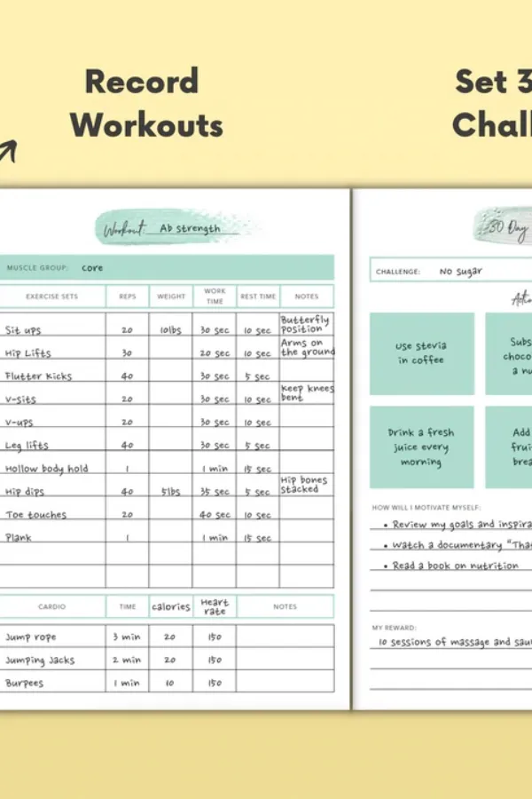 Remember why you started: Food & Fitness Journal