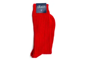 Ribbed Socks Red