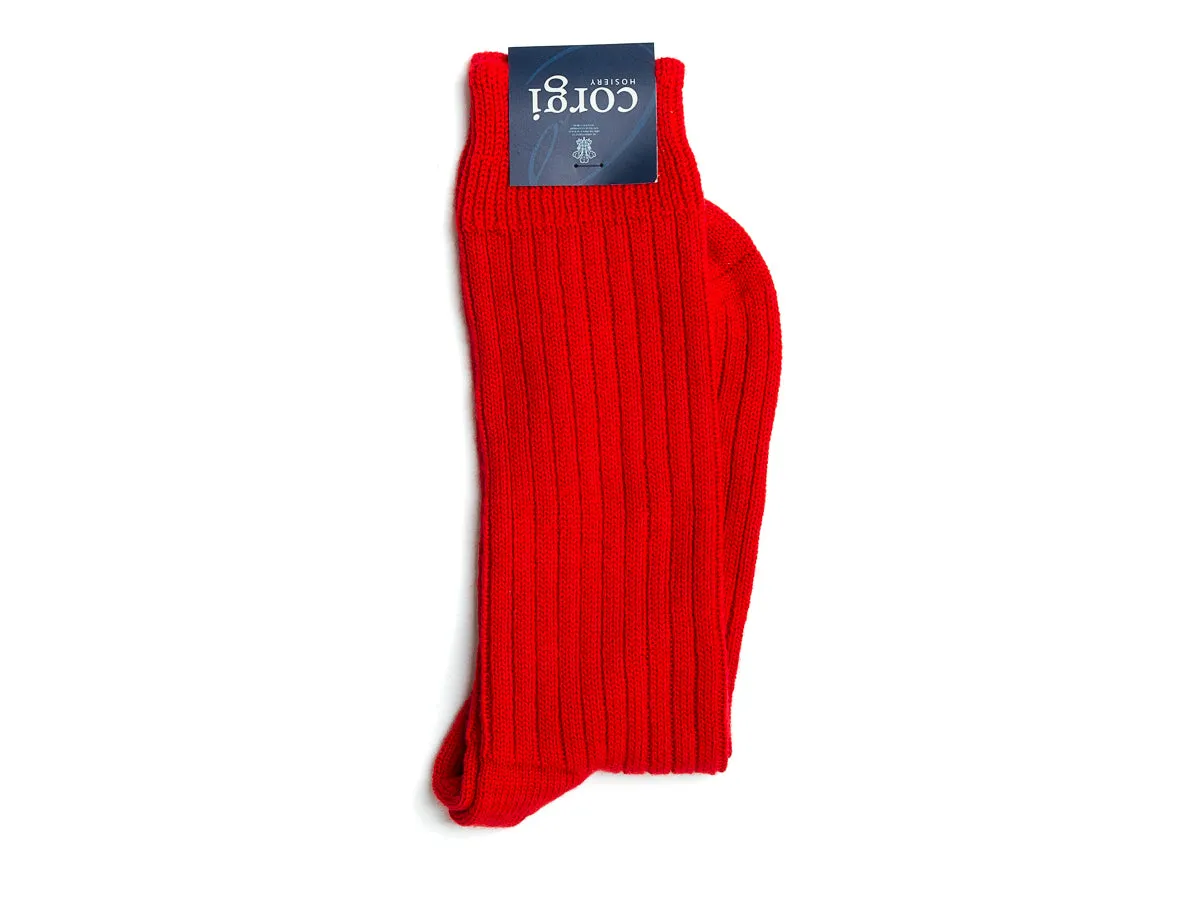 Ribbed Socks Red