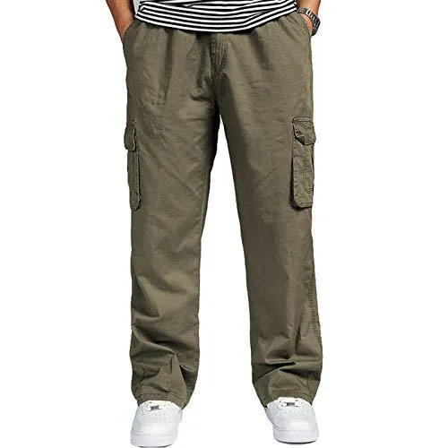 Optimized Title: Mens Romano NX Cotton Cargo Track Pant - Comfortable Multi-Pocket Design with Side Zipper Pockets for Ultimate Functionality