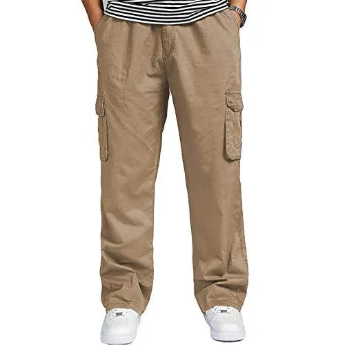 Romano nx Cotton Cargo Track Pant for Men- Lower with Multi-Pockets & Side Zipper Pockets