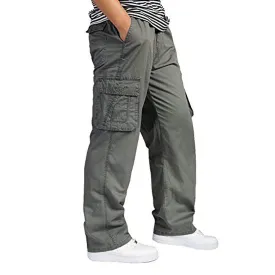 Romano nx Cotton Cargo Track Pant for Men- Lower with Multi-Pockets & Side Zipper Pockets