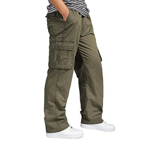 Optimized Title: Mens Romano NX Cotton Cargo Track Pant - Comfortable Multi-Pocket Design with Side Zipper Pockets for Ultimate Functionality