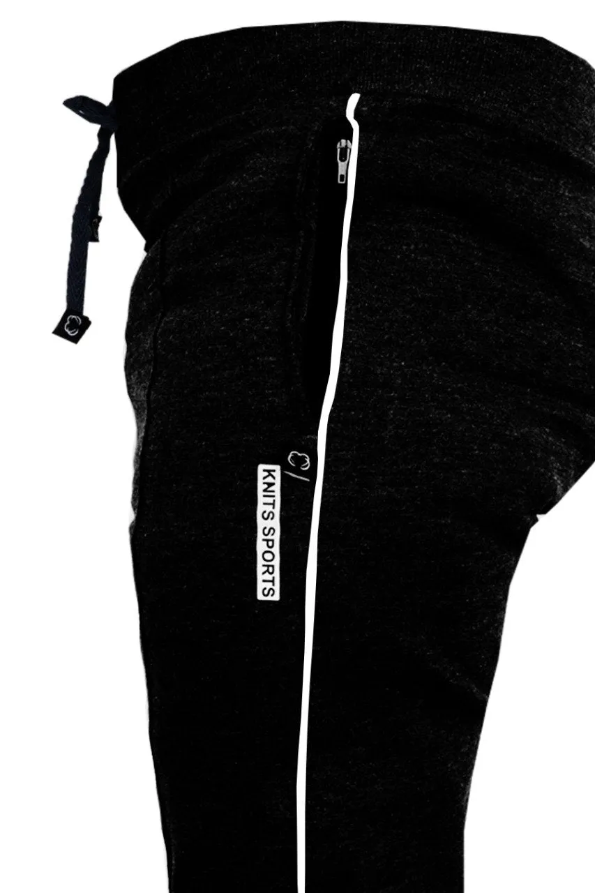 Romano nx Men's 100% Cotton Joggers Trackpants with Two Side Zipper Pockets in 4 Colors