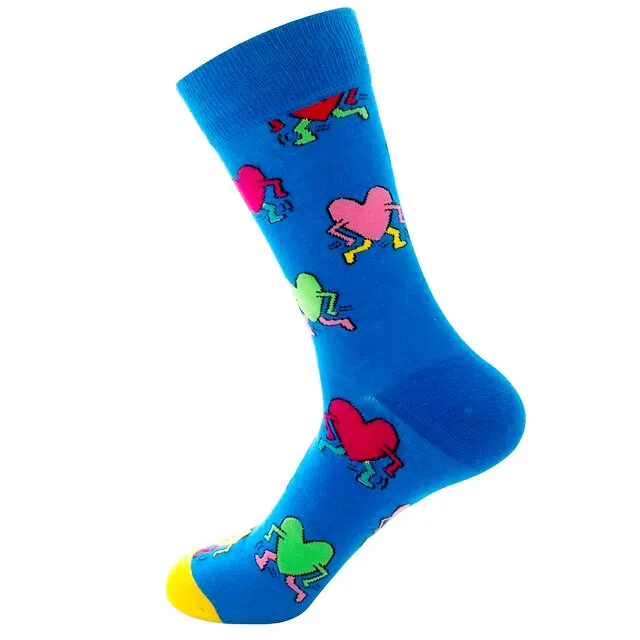 Running Heart Socks from the Sock Panda (Adult Large - Men's Shoe Sizes 8-12)