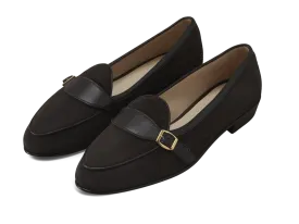 Sagan Buckle in Lusitanias Dark Brown Asteria Suede