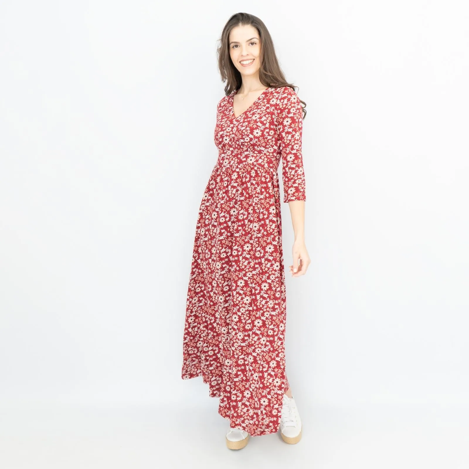 Seasalt Maggie Maxi Dress Berry Gathering Red