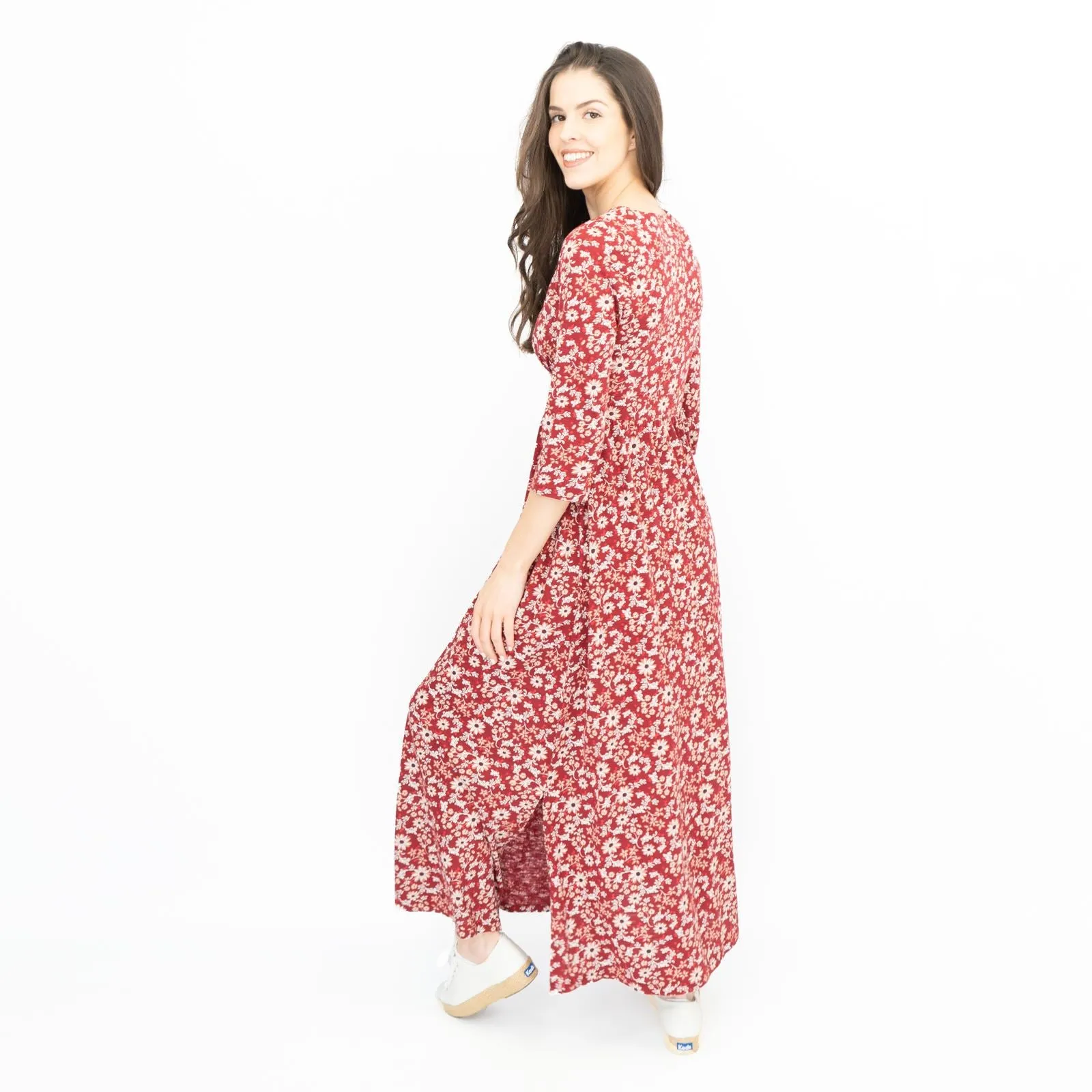 Seasalt Maggie Maxi Dress Berry Gathering Red