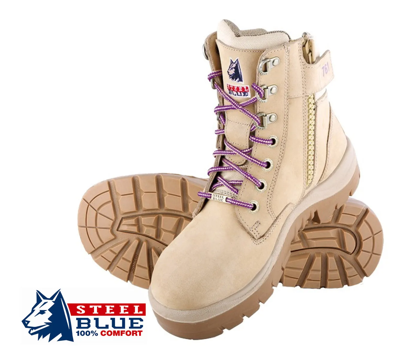 Steel Blue 522761 Southern Cross - Zip Side Ladies Safety Boots