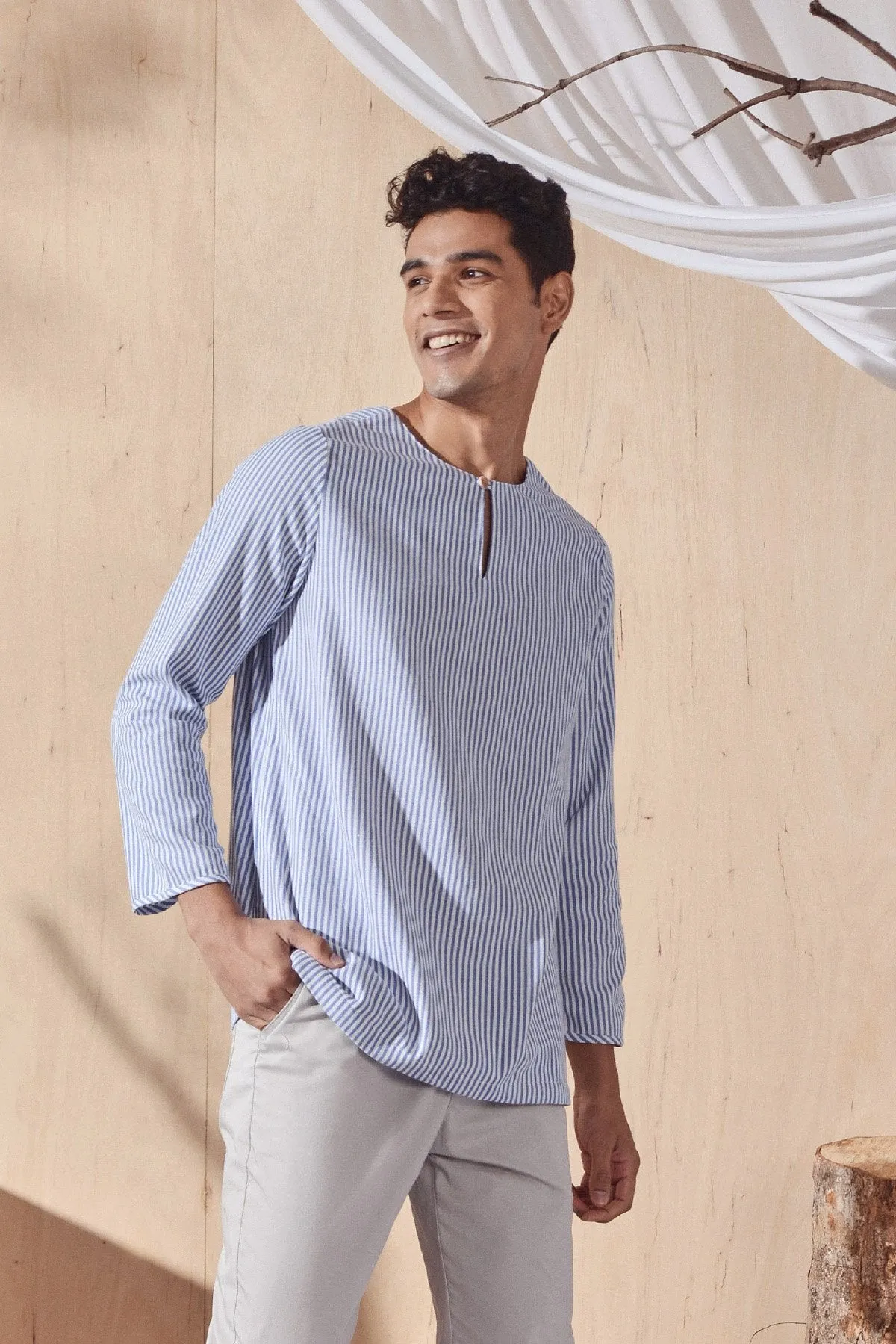 The Balik Men Kurta - Oxford Stripe