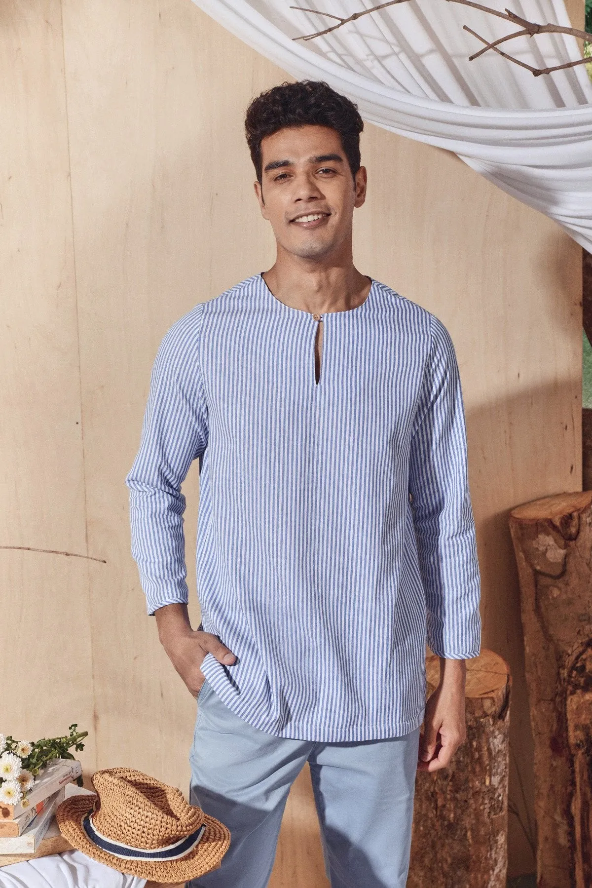 The Balik Men Kurta - Oxford Stripe