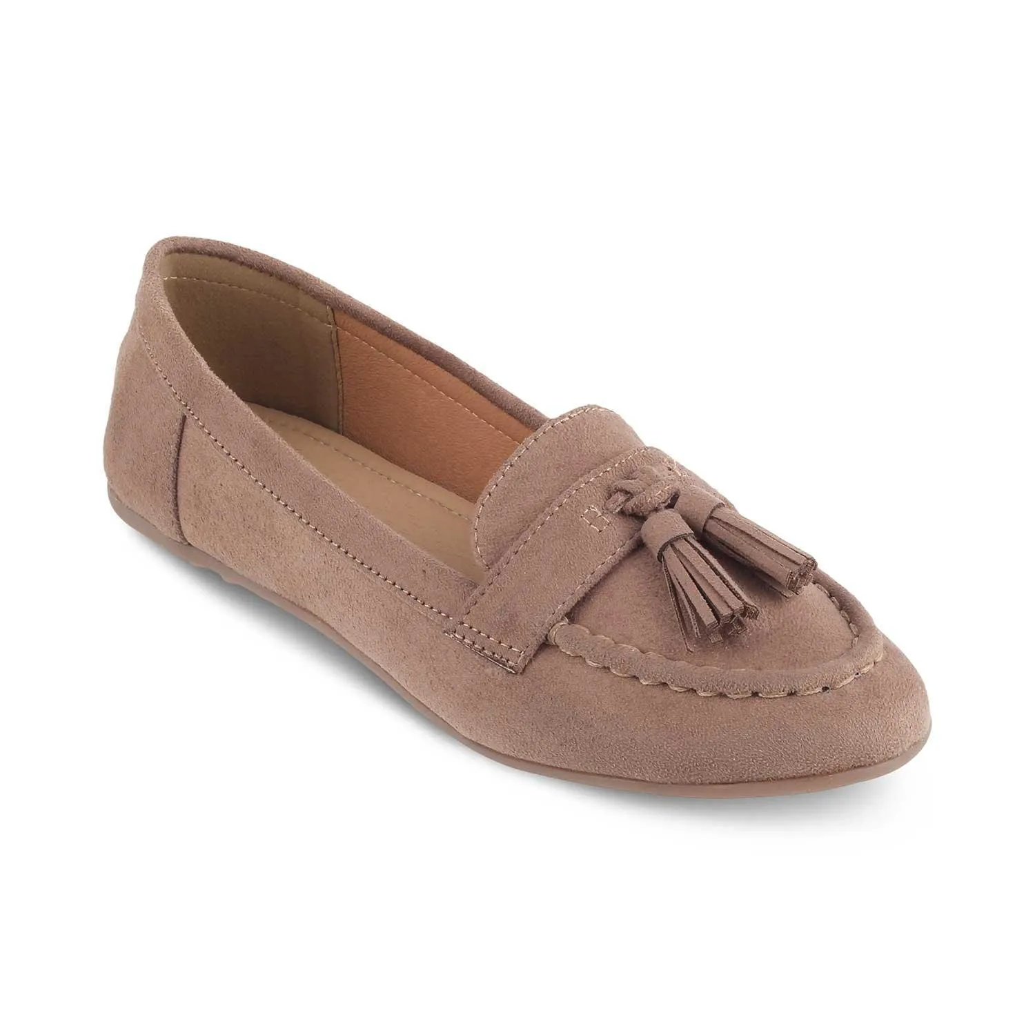 Tresmode Jonum Beige Women's Dress Tassel Loafers