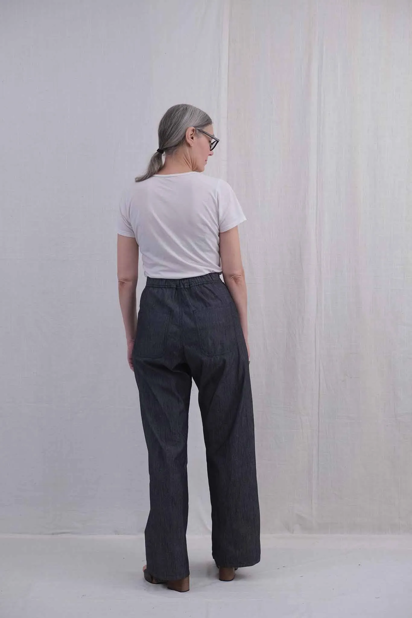 UQNATU Lazy Sailor Pant - Indigo Stripe