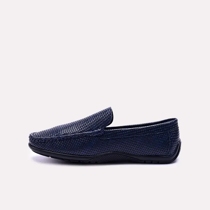 Yardley Blue Textured Dress Loafers 0130867