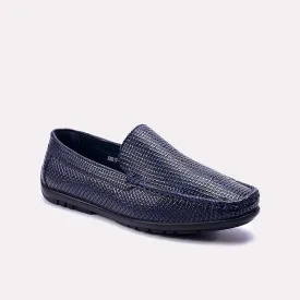 Yardley Blue Textured Dress Loafers 0130867