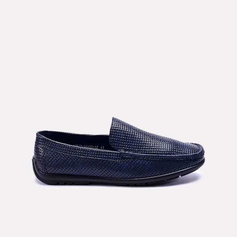 Yardley Blue Textured Dress Loafers 0130867